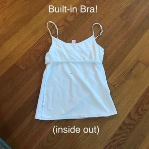 Justice White Cami  (w/ built in bra)